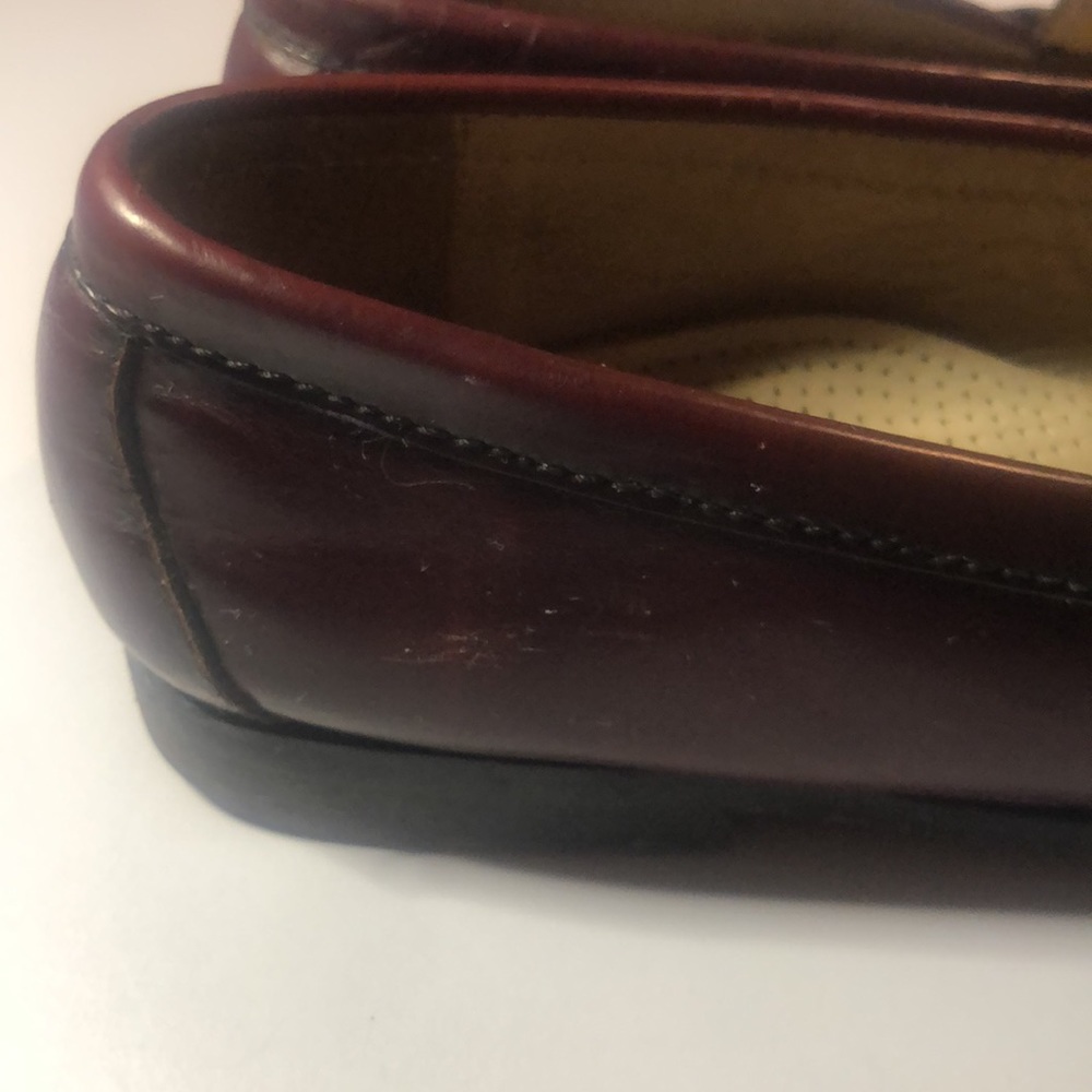 Men’s tassel wing tip fall Memory Mahogany Cole Haan flex comfort oxfords shoes - Picture 5 of 11